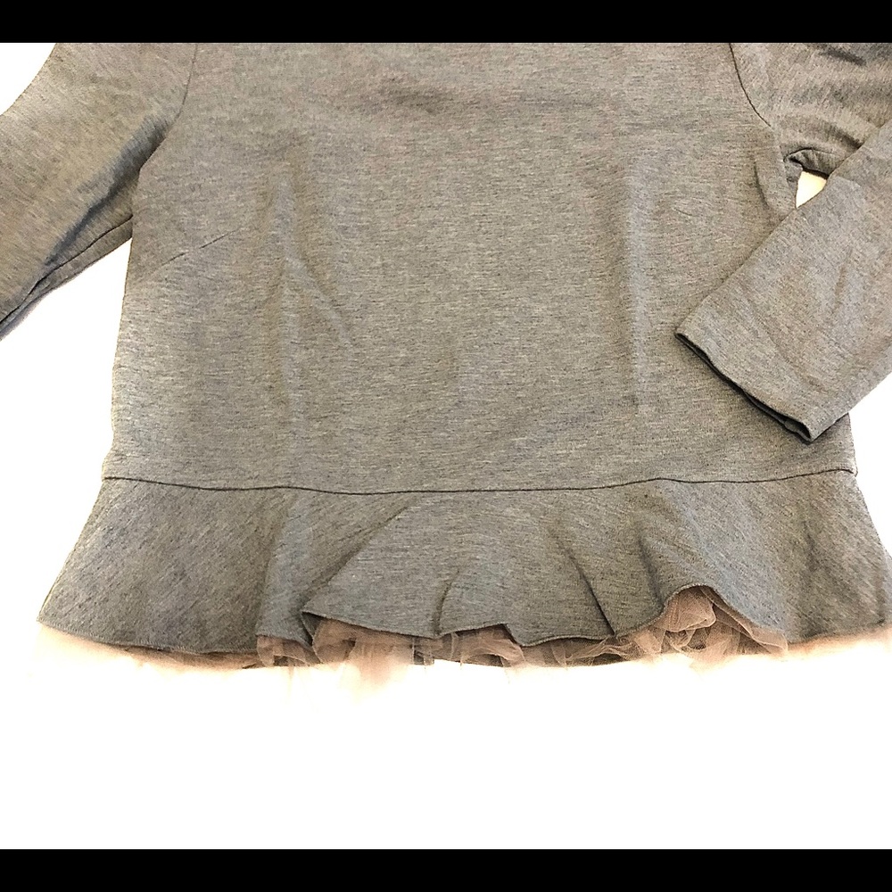 JCrew Pullover Knit with Tulle Trim | sz M - Picture 2 of 6
